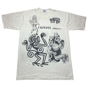 Vintage 90’s Cozumel Mexico Art t shirt Single Stitched Size XXL